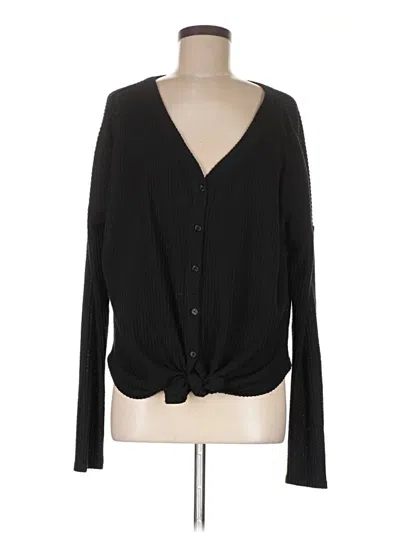 Pre-owned Wild Fable Long Sleeve Blouse In Black