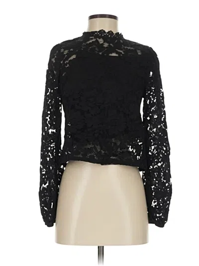 Pre-owned Wild Fable Long Sleeve Blouse In Black