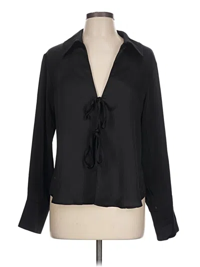 Wild Fable Long Sleeve Blouse In Black