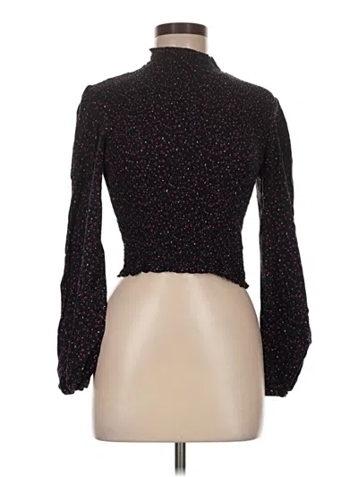 Pre-owned Wild Fable Long Sleeve Blouse In Black