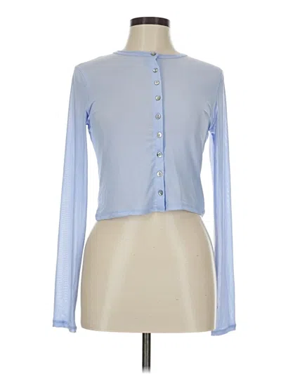 Pre-owned Wild Fable Long Sleeve Blouse In Blue