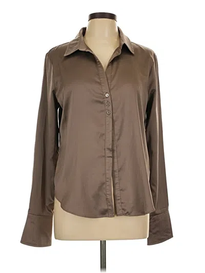 Pre-owned Wild Fable Long Sleeve Blouse In Brown