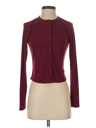 Pre-owned Wild Fable Long Sleeve Blouse In Burgundy