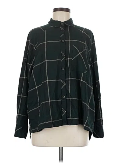 Pre-owned Wild Fable Long Sleeve Blouse In Green