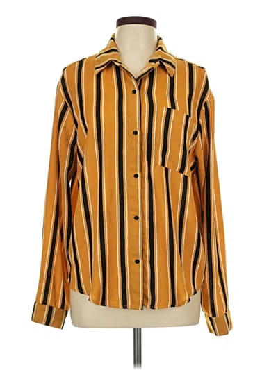 Pre-owned Wild Fable Long Sleeve Blouse In Orange