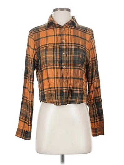 Pre-owned Wild Fable Long Sleeve Blouse In Orange