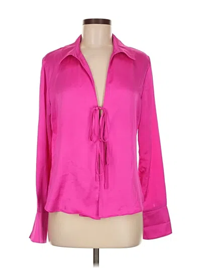 Pre-owned Wild Fable Long Sleeve Blouse In Pink