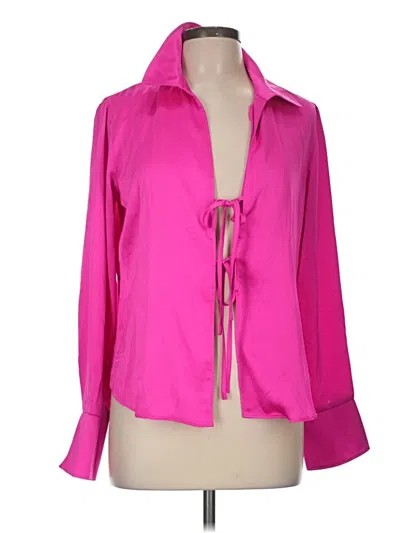 Pre-owned Wild Fable Long Sleeve Blouse In Pink