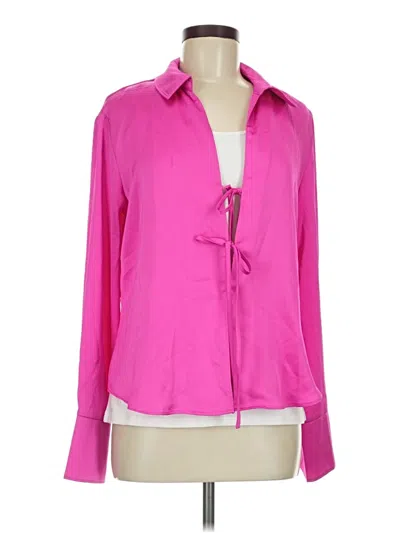 Pre-owned Wild Fable Long Sleeve Blouse In Pink