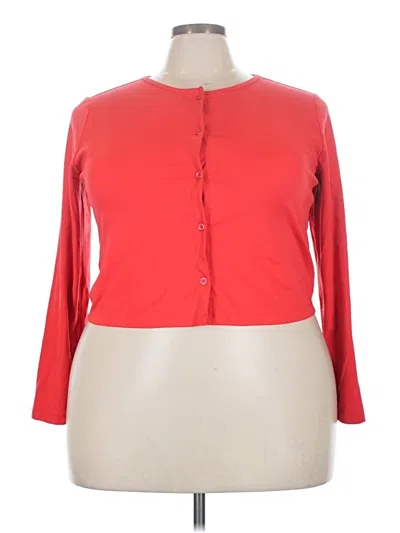 Pre-owned Wild Fable Long Sleeve Blouse In Red