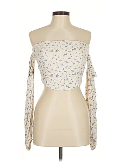 Pre-owned Wild Fable Long Sleeve Blouse In White