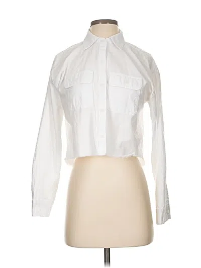 Pre-owned Wild Fable Long Sleeve Blouse In White