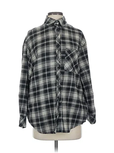 Pre-owned Wild Fable Long Sleeve Button Down Shirt In Black