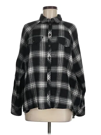 Pre-owned Wild Fable Long Sleeve Button Down Shirt In Black