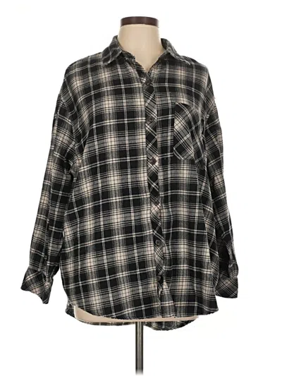 Pre-owned Wild Fable Long Sleeve Button Down Shirt In Black