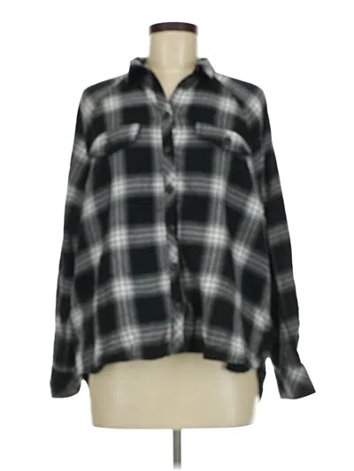 Pre-owned Wild Fable Long Sleeve Button Down Shirt In Black