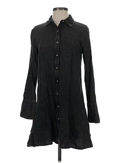 Pre-owned Wild Fable Long Sleeve Button Down Shirt In Black