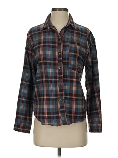 Pre-owned Wild Fable Long Sleeve Button Down Shirt In Brown