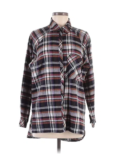 Pre-owned Wild Fable Long Sleeve Button Down Shirt In Burgundy