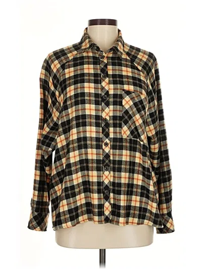 Pre-owned Wild Fable Long Sleeve Button Down Shirt In Gold