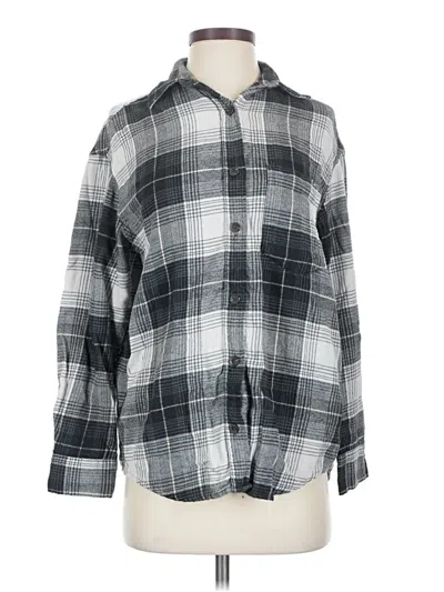 Pre-owned Wild Fable Long Sleeve Button Down Shirt In Gray