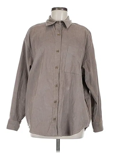 Pre-owned Wild Fable Long Sleeve Button Down Shirt In Gray