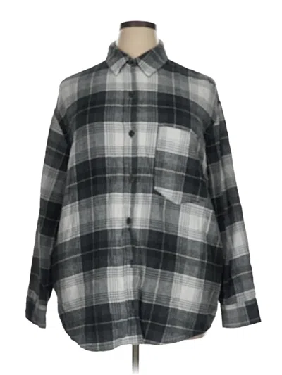 Pre-owned Wild Fable Long Sleeve Button Down Shirt In Gray