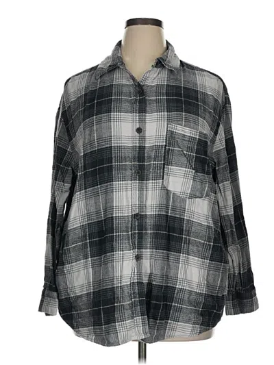 Pre-owned Wild Fable Long Sleeve Button Down Shirt In Gray