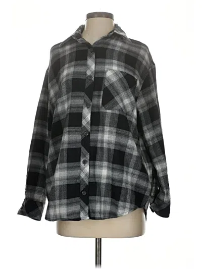 Pre-owned Wild Fable Long Sleeve Button Down Shirt In Gray