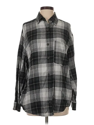 Pre-owned Wild Fable Long Sleeve Button Down Shirt In Gray
