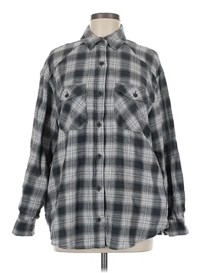 Pre-owned Wild Fable Long Sleeve Button Down Shirt In Gray