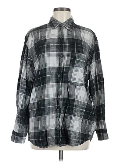 Pre-owned Wild Fable Long Sleeve Button Down Shirt In Gray