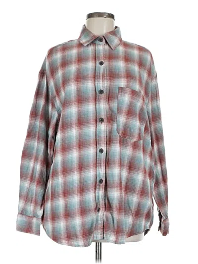 Pre-owned Wild Fable Long Sleeve Button Down Shirt In Gray