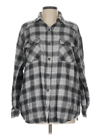 Pre-owned Wild Fable Long Sleeve Button Down Shirt In Gray