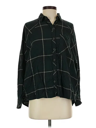 Pre-owned Wild Fable Long Sleeve Button Down Shirt In Green