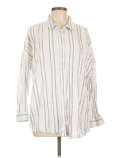 Pre-owned Wild Fable Long Sleeve Button Down Shirt In Ivory
