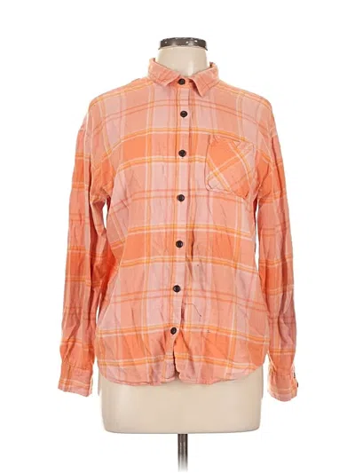 Pre-owned Wild Fable Long Sleeve Button Down Shirt In Orange