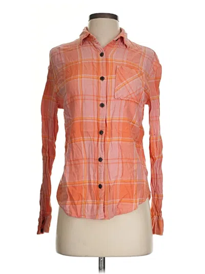 Pre-owned Wild Fable Long Sleeve Button Down Shirt In Orange