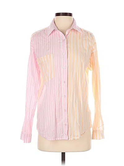 Pre-owned Wild Fable Long Sleeve Button Down Shirt In Pink