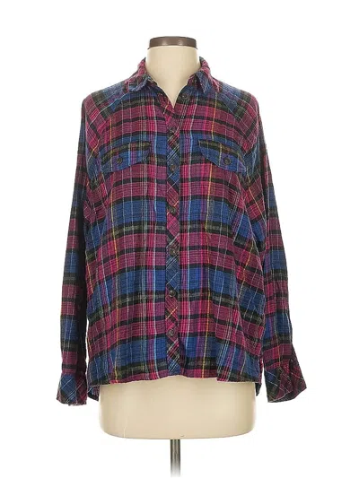 Pre-owned Wild Fable Long Sleeve Button Down Shirt In Purple