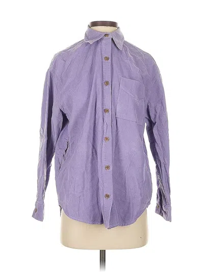 Pre-owned Wild Fable Long Sleeve Button Down Shirt In Purple