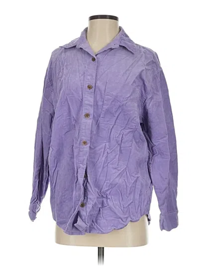 Pre-owned Wild Fable Long Sleeve Button Down Shirt In Purple