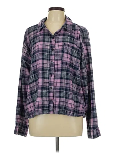 Pre-owned Wild Fable Long Sleeve Button Down Shirt In Purple