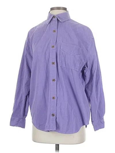 Pre-owned Wild Fable Long Sleeve Button Down Shirt In Purple