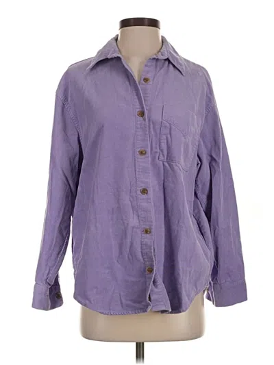 Pre-owned Wild Fable Long Sleeve Button Down Shirt In Purple