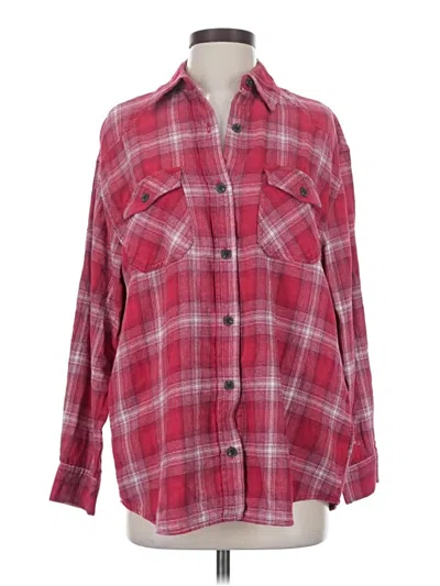 Wild Fable Long Sleeve Button Down Shirt In Red