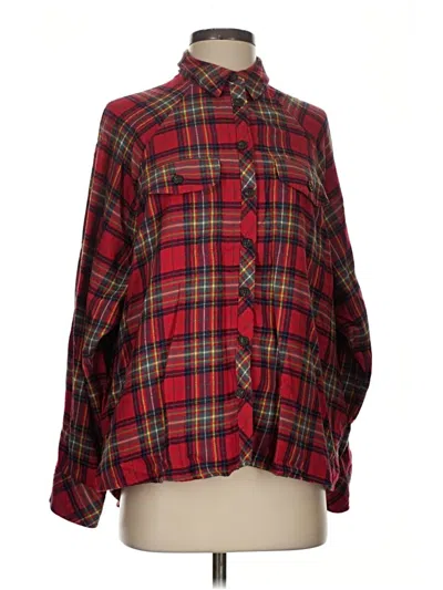 Pre-owned Wild Fable Long Sleeve Button Down Shirt In Red