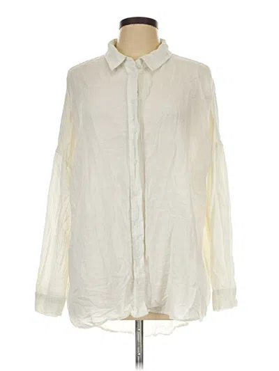 Pre-owned Wild Fable Long Sleeve Button Down Shirt In White