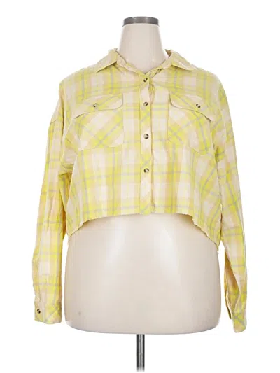 Pre-owned Wild Fable Long Sleeve Button Down Shirt In Yellow