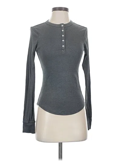 Pre-owned Wild Fable Long Sleeve Henley Shirt In Gray